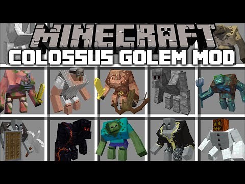 Minecraft EXTREME COLOSSUS GOLEM MOD / PROTECT VILLAGE FROM ZOMBIE APOCALYPSE MOD !! Minecraft Mods