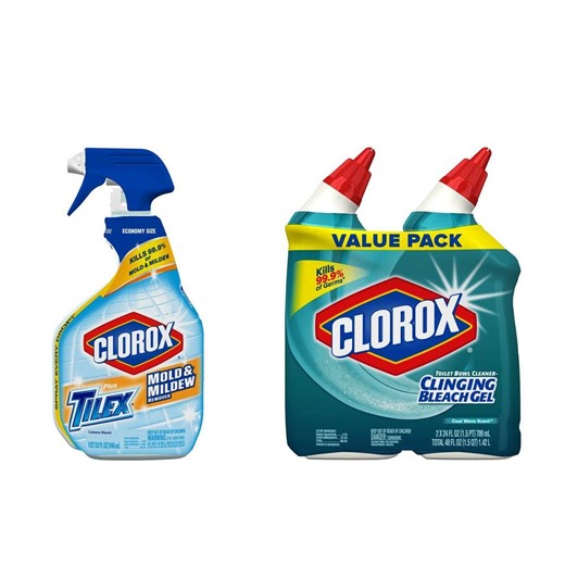 Clorox Plus Tilex 32 oz. Mold and Mildew Remover and 32 oz. Toilet Bowl Clinging Bleach Gel Bundle 4460030626 - The Home Depot