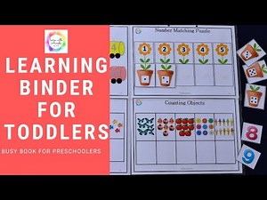 Learning Folder for toddlers| Busy Book| Preschool Learning Binder|Homeschool Resources|Quiet book