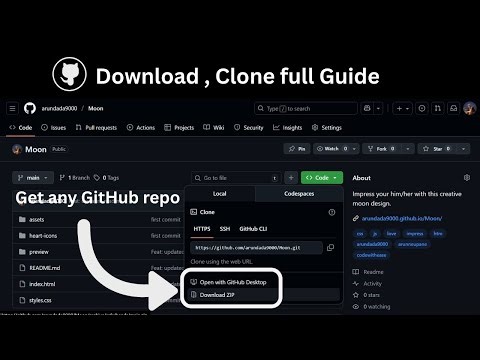 Downloading , Cloning a GitHub Repo Full Guide | Code with ease