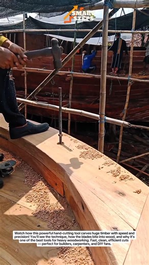 CARVING MASSIVE TIMBER with Traditional Hand Tool | Crazy Woodworking Action