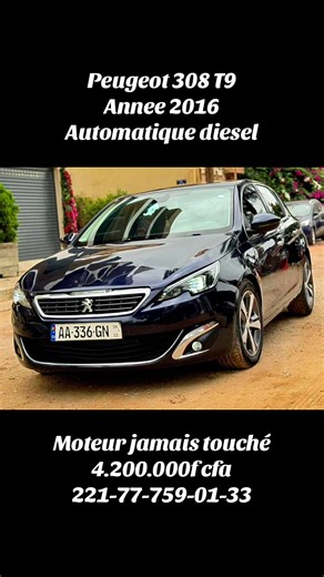 Peugeot 308 T9 2016 à vendre avec options complètes