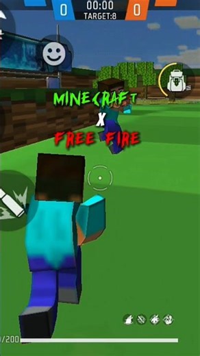 Minecraft x free fire colleb #shorts #freefire #minecraft