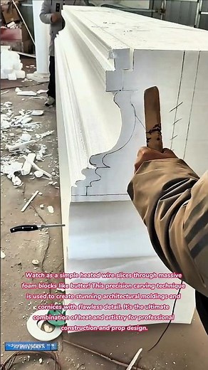 Hot Wire Magic! 🔥🏛️ Precision Styrofoam Carving #construction #tools #how #tips #tricks #lifehacks