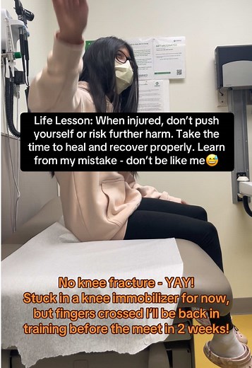 Gymnastics Knee Injury #KneeInjury #GymnastLife #RecoveryJourney #StayStrong #gymnasticslife #breakaleg