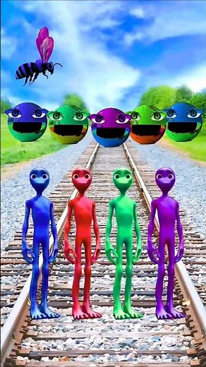 Colouring Aliens 👽 vs pacman l vfx funny magic game #shorts #vfx #funny