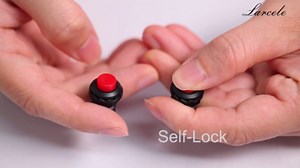 Larcele Latching Push Button Switch with Red Indicator 3 Pin Plastic Round Switch, Mounting Hole 22mm,5 Pieces ANKG-18