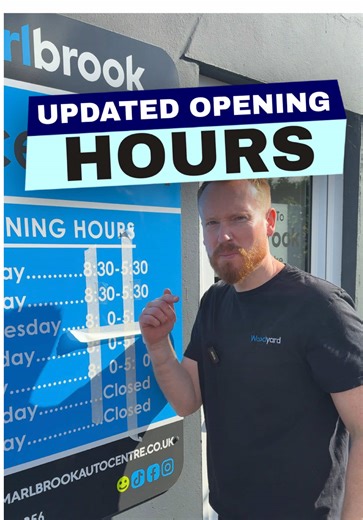 New Opening Hours for Bromsgrove Car Garage