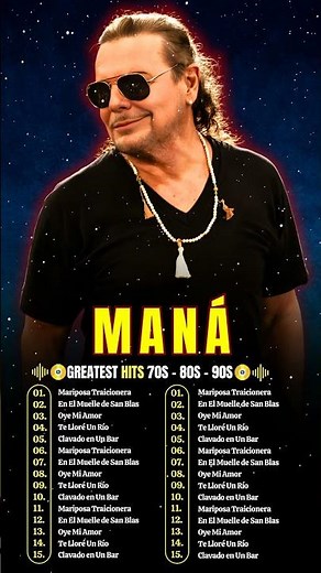Corazón Espinado - Mana viejitas mix 🎸GRANDES ÉXITOS DE MANÁ #Mana #rocklatino #popmusic #oldmusic