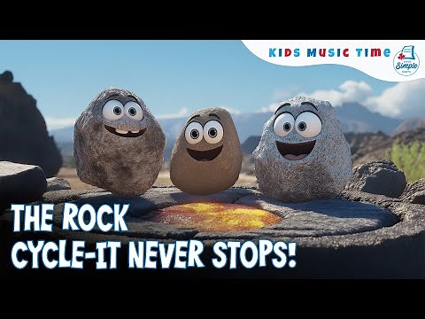 The Rock Cycle Song! 🌋 Learn How Rocks Change in This Fun Cartoon! 🎶| Science