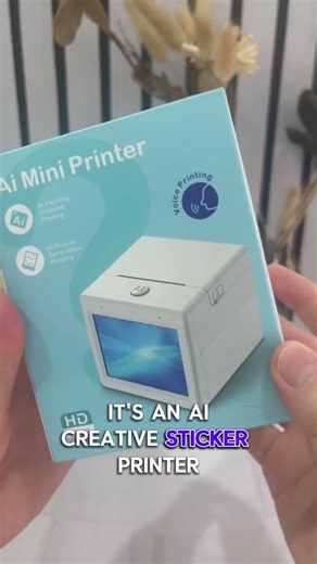 AI smart sticker printer, Speak your imagination to it, and it can print them out