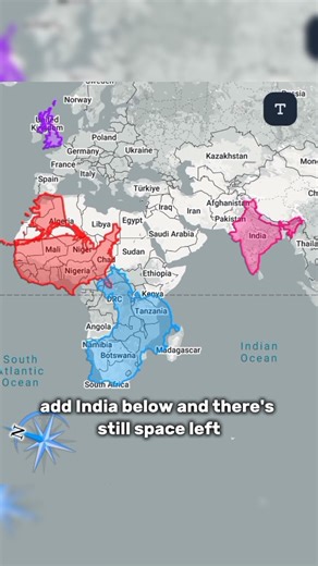 USA, China, India & UK Fit Inside Africa 🌍