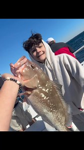 Nice Red Grouper Dude!! #fishing #destinflorida #florida #catchandrelease #bassproshops #firetruck #grouper #deepseafishing DestinFloridaDeepSeaFishing.com | American Spirit Party Boat