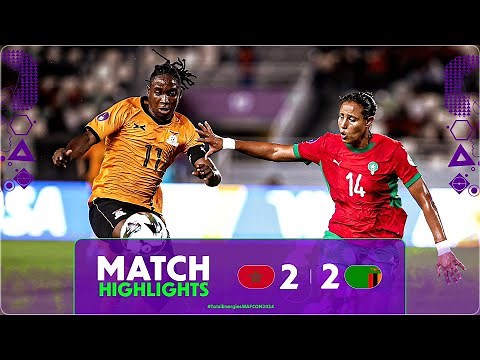 Morocco 2-2 Zambia Match Highlights l TotalEnergies WAFCON 2024 l Matchday 1