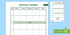 Teacher Planner Classroom Timetable Overview