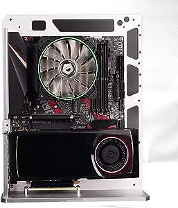 Vertical PC Case Creative Personality DIY Chassis Bracket Open case Suit for MATX ATX ITX Motherboard Computer Game Chassis Rack Water Cooling PC Test Bench Aluminium Alloy