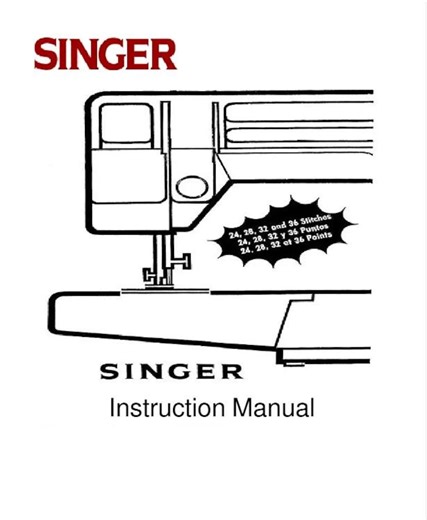 Singer 5040 5050C Sewing Machine 24 28 32 36 Stitch Zig Zag Instruction Manual English User Guide PDF Instant Download - Etsy UK