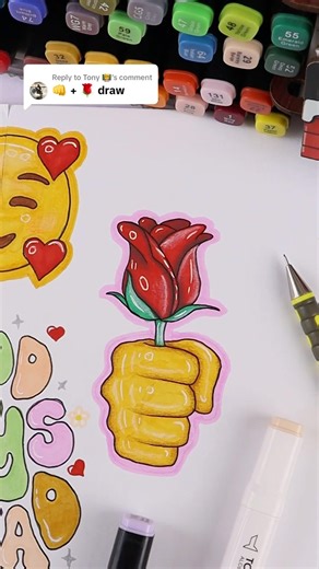 Drawing 🌹+ 👊 easy step by step tutorial for beginners using ARdrawing app #draw #art #drawing