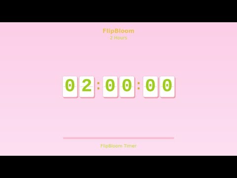 2 Hours Countdown Timer 🌸 Flip Clock with Simple Beeps 🔔 | FlipBloom