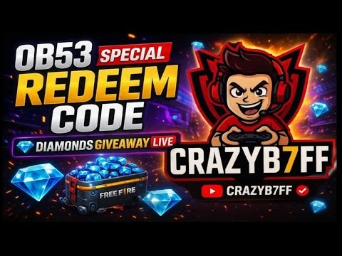 🔴 LIVE FREE FIRE | 🤑FREE REDEEM CODE + DIAMOND GIVEAWAY 💎 | CUSTOM ROOM OPEN