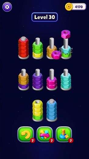 Nut Sort 3D | Level 30