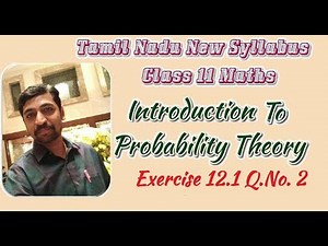 Class 11| Exercise 12.1 Q.No.2 | Probability theory | Tamil Nadu New Syllabus