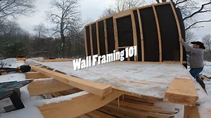 351K views · 10K reactions | Framing walls by myself back in the woods | Andy's Little Homestead | Facebook