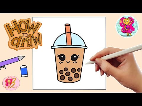 How to draw Cute Bubble Tea