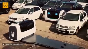 Stanley Robotics' robots can locate a car, lift it, move it carefully, and park it in the allocated space. After receiving instructions from the fleet management system, they operate autonomously. Video source: Stanley Robotics | Wevolver.com