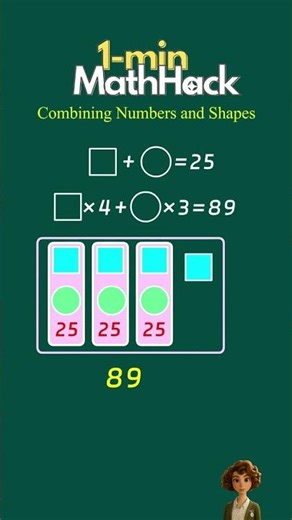 Combining Numbers and Shapes – A Visual Math Learning Technique #mathtutorial