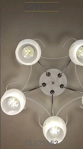 Citilux Сюзи CL171153 Люстра потолочная белая с элементами хром