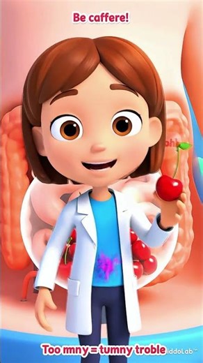 Why Kids Should Eat Cherries — Benefits & Tummy Safety Explained | KiddoLab Animation