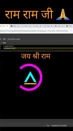 Amazing Logo Using Python 390 🔥 #amazing​ #python​ #programming​#shorts
