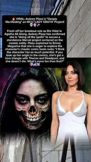 Aubrey Plaza Teases ‘Lady Death’ MCU Project 🔮💀🔥