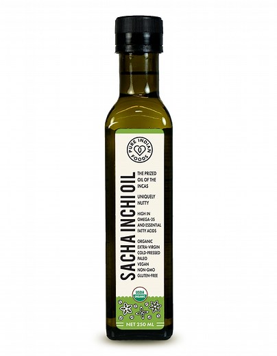 Organic Sacha Inchi Oil, Cold-Pressed - 250 mL