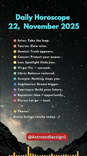 🌟 November 22, 2025 Horoscope for All 12 Zodiac Signs 🔮Bold Moves, Balance & Intuition! #zodiacsigns