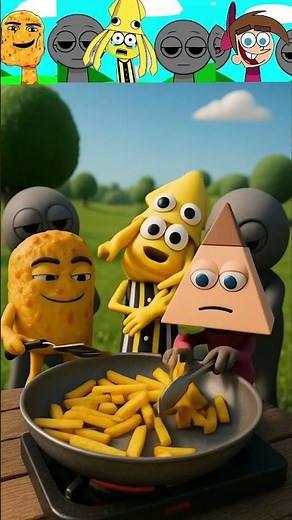 Sprunki Incredibox OC Timmy Turner VS Squid Kid VS Dancing Nugget As Making Fries #sprunki