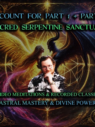 Dear friends, it is our joy to share with you that on April 3 we are launching Part 2 of the Sacred Serpentine Sanctuary Program, which will focus on blending the 10 archangels of the Tree of Life with the 10 infernal spheres of the Qlipoth. We also would like to offer a 💜 special discount 💜 for the purchase of Part 1 (Blending the 72 Shem Angels & Goetia Daimons) and Part 2 together, which gives you access to: 💜72 video meditations with the blending of Shem Angels & Goetia Daimons 💜12 recor