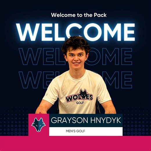 🐺⛳ Welcome to the Pack, Grayson! Hailing from Grande Prairie, Grayson Hnydyk joins Wolves Men’s Golf for the 2026 - 2027 season, bringing a proven winning pedigree with six tournament victories over the past two seasons. A calm competitor with championship experience, Grayson is a huge addition to the program and a great fit for Wolves Golf. When asked about joining the Wolves, Grayson shared, “I can't wait to get the ball rolling with such a great group of people and athletes.” We’re excited t