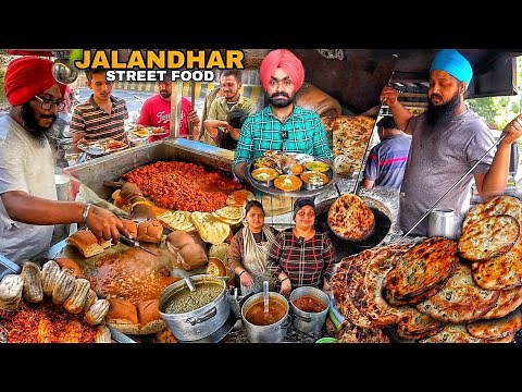 Top 5 Famous Street Food in Jalandhar | Kulcha Chole Nutri kulcha Prontha & Veg Thali