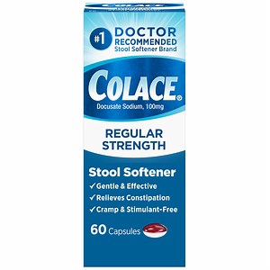 Colace Regular Strength Constipation Relief, Capsules, 100mg, 60 Count