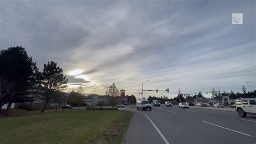 Spectacular sunset over North Nanaimo