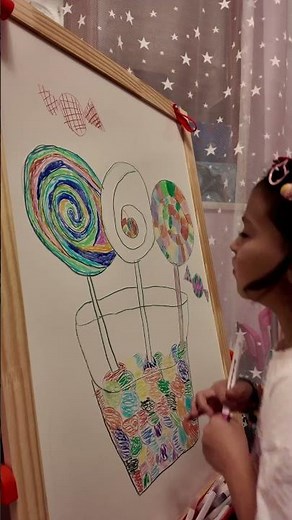 How to draw candy art