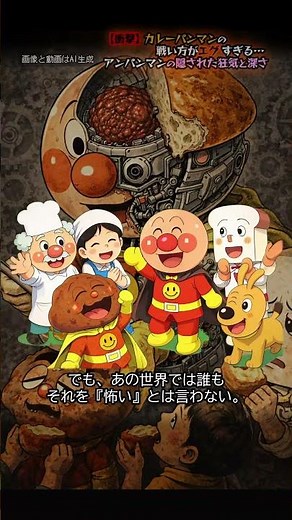 【衝撃】カレーパンマンの戦い方がエグすぎる…アンパンマンの隠された狂気と深さ #shorts