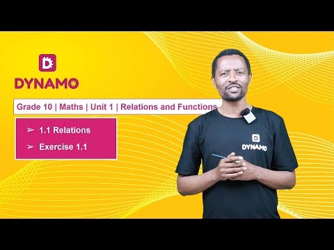 Grade 10 || Math || Unit 1 || Part 1 || 1.1 Relations & Exercise 1.1