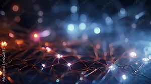 A complex interconnected network, reminiscent of a brain, emphasizing the powerful learning and memory capabilities of RNNs in handling sequential data.