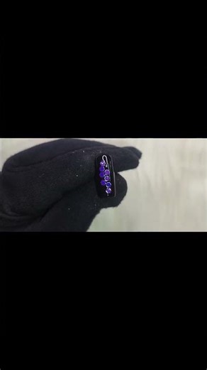 Black & Purple Honeycomb Nail Art 💜 | Easy Gel Nail Design Tutorial
