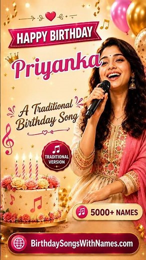 Happy Birthday Priyanka Song | Personalized Birthday Song with Name | Traditional Birthday Song