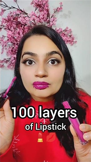 100 layers of Lipstick 💄💋 #shorts
