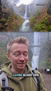 Multnomah Falls feels atmospheric river impacts in the PNW💧 | Meteorologist Josh Cozart